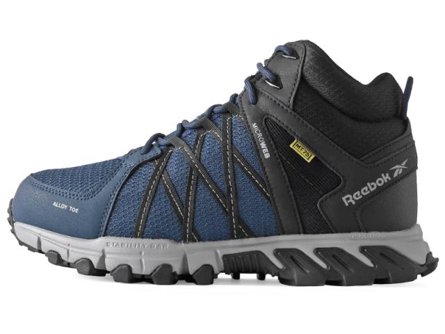 Reebok リーボック RB3400 TRAILGRIP ワークシューズ【Cx】【T】｜スニーカー フットウェア アウトドア 靴 メンズ 革 レザー ナイロン ローカット ブラック 軽量 スチールトゥ 滑りにくい ブルー ネイビー_3