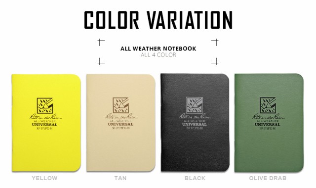 Rite In the Rain ライトインザレイン 米軍使用 ALL WEATHER NOTEBOOK MINI-STAPLED  防水タクティカルノートブック 3PIECE【T】｜キャンの通販はau PAY マーケット - ミリタリーショップWAIPER