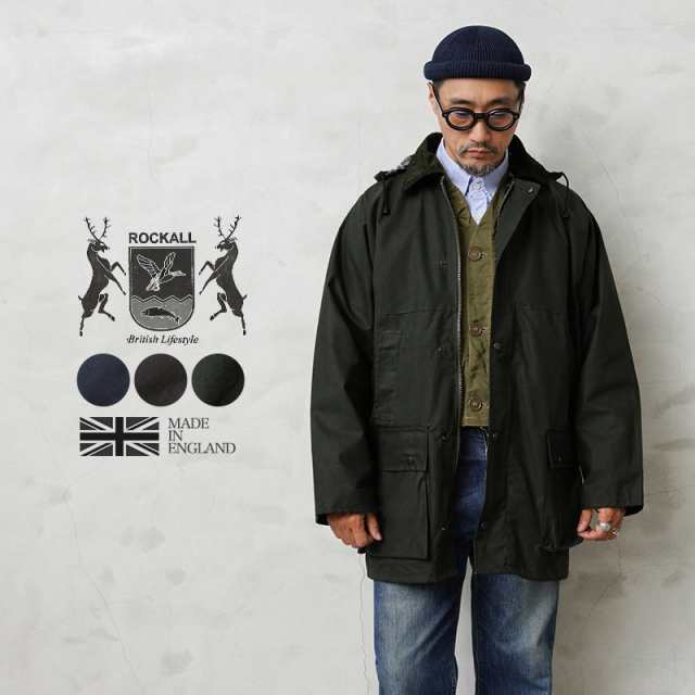 Rockall Outdoor ロッコールアウトドア RKAL001 ワックスドジャケット MADE IN ENGLAND【Cx】【T】｜メンズ アウター 大きいサイズ オイ