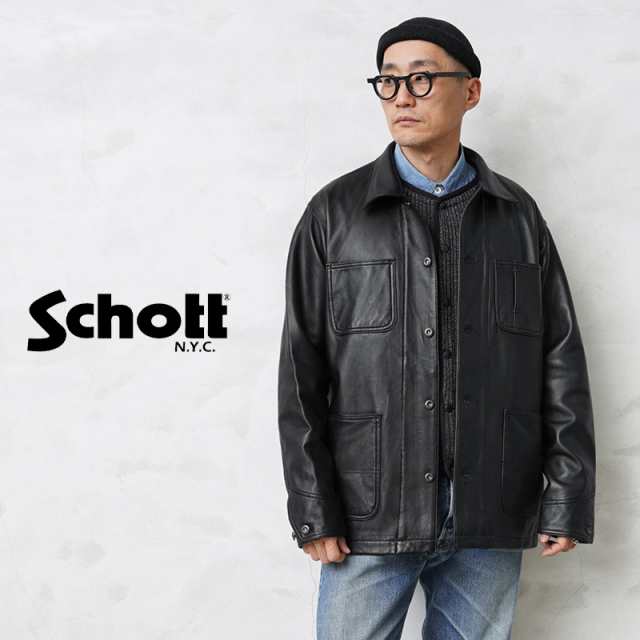 Schott ショット 3111050 LAMB LEATHER カバーオール ジャケット【7823950079】【Cx】【T】｜カーコート レザージャケット  本革 シープスキン メンズ アウター バイク 経年変化 アメカジ おしゃれ ブランドの通販はau PAY マーケット -  ミリタリーショップWAIPER | au PAY ...