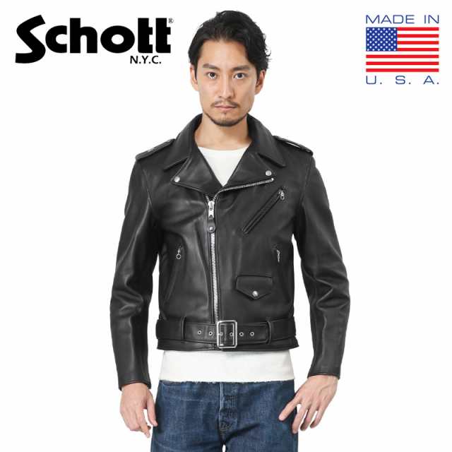 ポイント10倍！Schott ショット 7007 613US VINTAGE ONESTAR ライダースジャケット【Cx】【T】｜メンズ アウター 革ジャン ダブルライダ