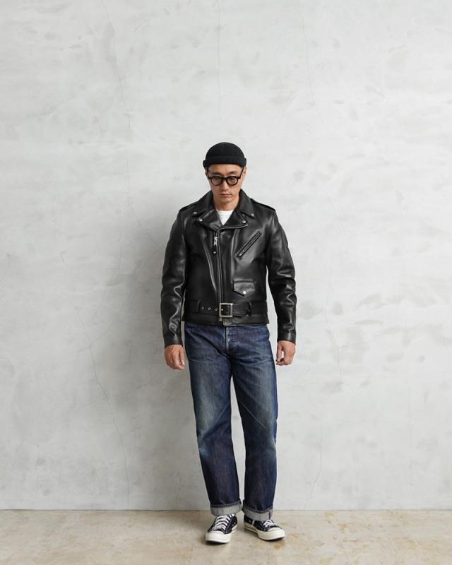 80-90's Schott 618 ステアハイドレザー ペイントカスタム 40 80-90´s Schott 618 ステアハイドレザー ペイントカスタム 40