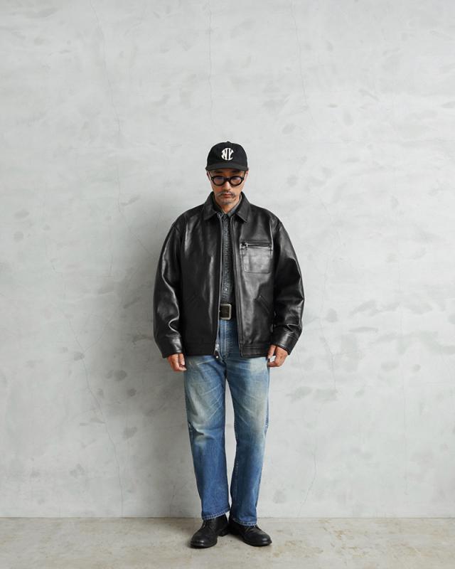 Schott ショット 7825950014 シープスキン レザー トラッカージャケット【3121034】【Cx】【T】｜レザージャケット メンズファッション アメカジ ワークジャケット 革ジャン コーデ 男性_1