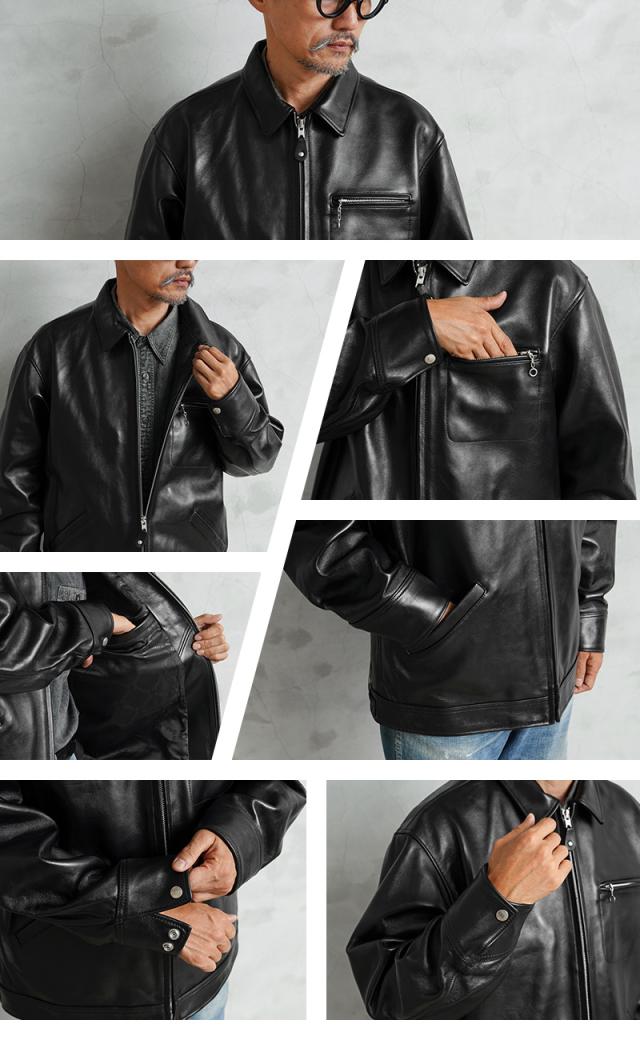 Schott ショット 7825950014 シープスキン レザー トラッカージャケット【3121034】【Cx】【T】｜レザージャケット メンズファッション アメカジ ワークジャケット 革ジャン コーデ 男性_8