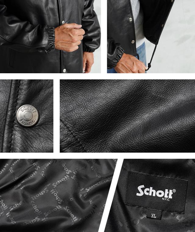 Schott ショット 7825950054 レザー コーチジャケット / レザージャケット【Cx】【T】｜メンズ アメカジ ファッション 牛革 ライダース ストリート おしゃれ 大人 カジュアル_9
