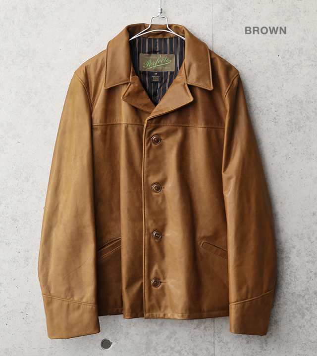 美品✨ USA製 schott カーコート オールレザー 牛革 黒 38 M