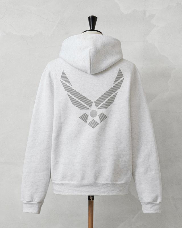 SOFFE ソフィー D1075419 OFFICIAL LICENSE U.S.AIR FORCE トレーニング スウェット ジップ フーディ / フルジップパーカー【Cx】【I】｜メンズ トップス ミリタリー 大きいサイズ アメカジ バックプリント ブランド おしゃれ