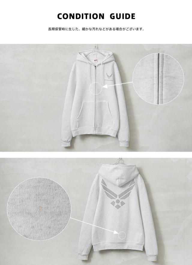 SOFFE ソフィー D1075419 OFFICIAL LICENSE U.S.AIR FORCE トレーニング スウェット ジップ フーディ / フルジップパーカー【Cx】【I】｜メンズ トップス ミリタリー 大きいサイズ アメカジ バックプリント ブランド おしゃれ