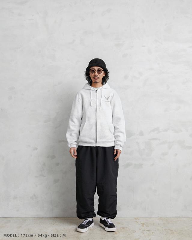 SOFFE ソフィー D1075419 OFFICIAL LICENSE U.S.AIR FORCE トレーニング スウェット ジップ フーディ / フルジップパーカー【Cx】【I】｜メンズ トップス ミリタリー 大きいサイズ アメカジ バックプリント ブランド おしゃれ