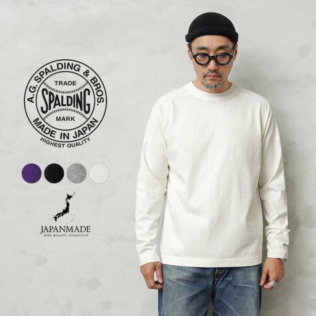 A.G.SPALDING&BROS エージースポルディング&ブロス SPL-AGS-241007 L/S フットボール Tシャツ 日本製【Cx】【T】｜メンズ トップス 長袖