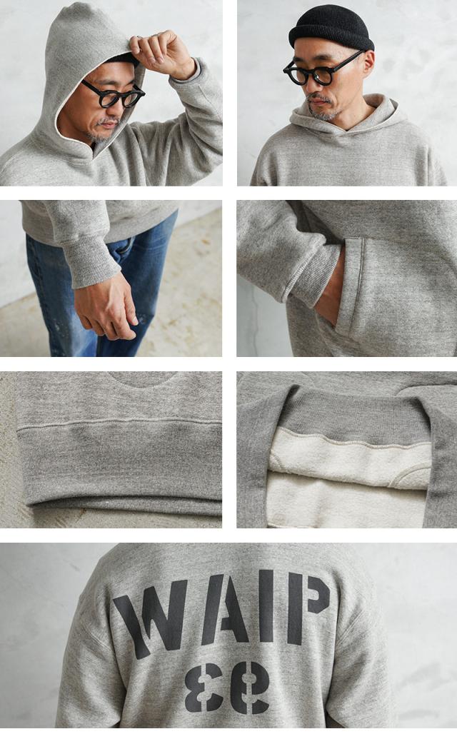 A.G.SPALDING&BROS SPL-WAP-251004 A.G.SPALDING&BROS×WAIPER シングル サイドライン コラボスウェットパーカー 日本製【T】【Cx】