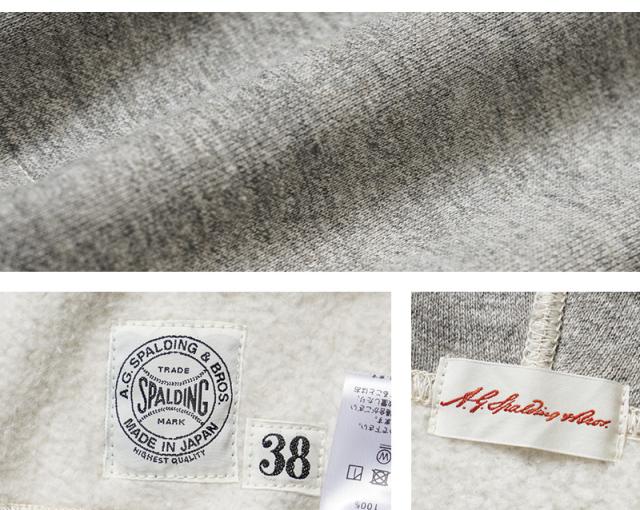 A.G.SPALDING&BROS SPL-WAP-251004 A.G.SPALDING&BROS×WAIPER シングル サイドライン コラボスウェットパーカー 日本製【T】【Cx】