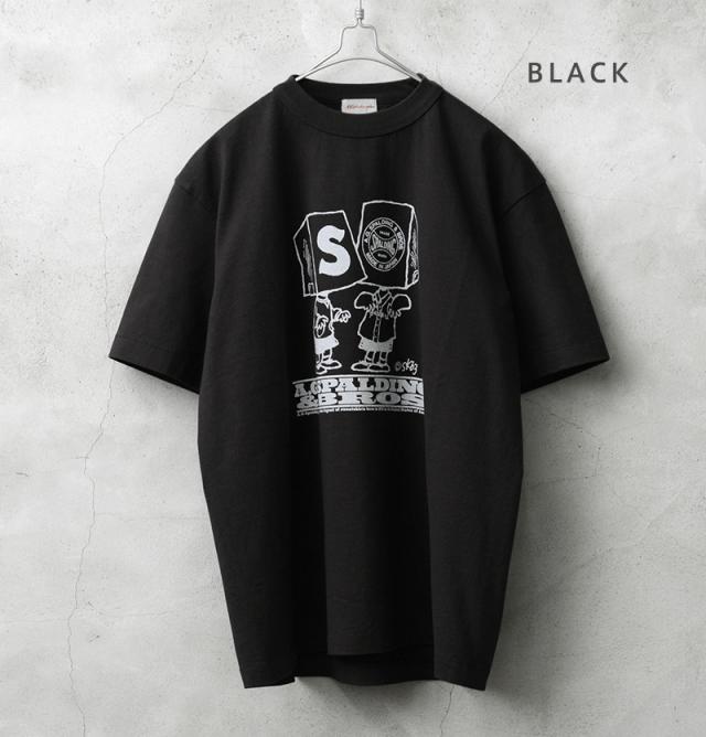 A.G.SPALDING&BROS エージースポルディング&ブロス SPL-AGS-251013 SKETCHBOOK3 S/S プリントTシャツ 日本製【Cx】【T】｜メンズファッション アメカジ ヴィンテージ 半袖 コットン ヘビーウェイト ストリート ブランド おしゃれ