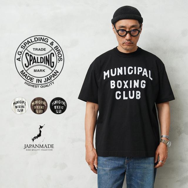 A.G.SPALDING&amp;BROS エージースポルディング&amp;ブロス SPL-AGS-261005 ARCHIVE S/S ロゴグラフィック Tシャツ 日本製【Cx】【T】｜トップス 半袖 カットソー メンズ レディース プリント ヘビーウェイト コットン 綿100 丸胴 シングルステッチ