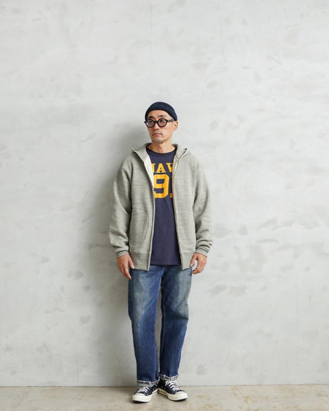 A.G.SPALDING&BROS エージースポルディング&ブロス SPL-AGS-943005 ジップアップ スウェット フーディー 日本製【Cx】【T】｜パーカー メンズファッション アメカジ 吊り編み ヴィンテージ 裏毛 トップス 長袖