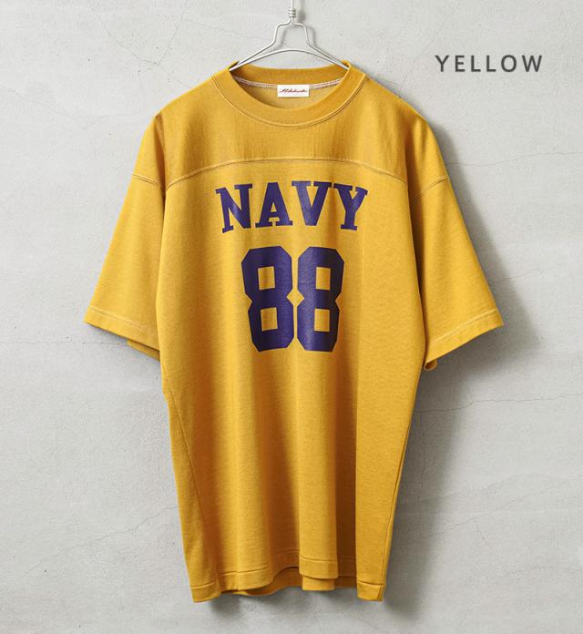 A.G.SPALDING&BROS エージースポルディング&ブロス フットボールシャツ US NAVY 日本製【Cx】【T】｜メンズファッション アメカジ ファッション 半袖Tシャツ ヴィンテージ USネイビー スポーツMIX カジュアル 1980年代 コットン