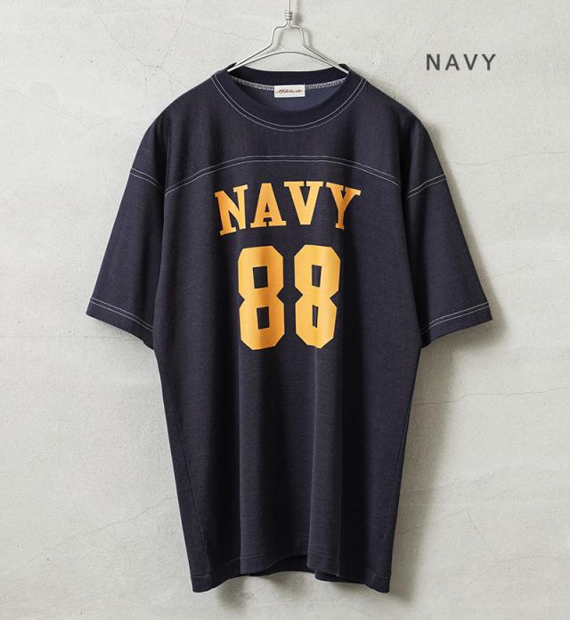 A.G.SPALDING&BROS エージースポルディング&ブロス フットボールシャツ US NAVY 日本製【Cx】【T】｜メンズファッション アメカジ ファッション 半袖Tシャツ ヴィンテージ USネイビー スポーツMIX カジュアル 1980年代 コットン