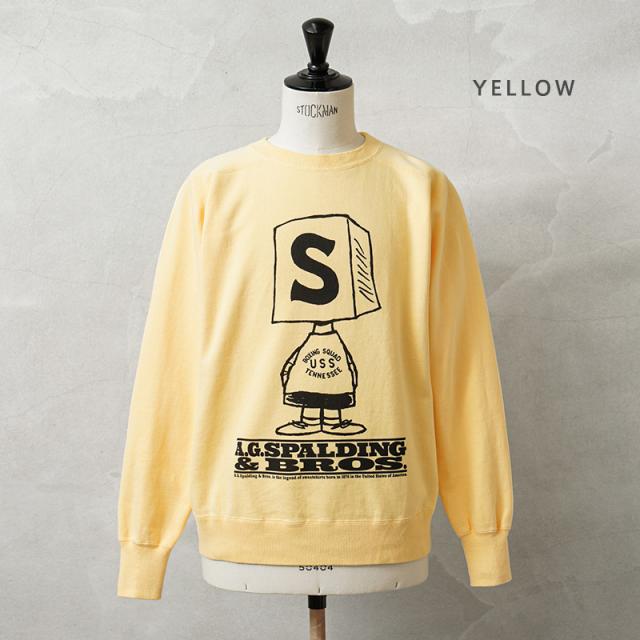 A.G.SPALDING&BROS エージースポルディング&ブロス SPL-AGS-251005 SKETCHBOOK3 フリーダムスリーブ スウェット シャツ 日本製【Cx】【T】｜メンズファッション アメカジ トレーナー 裏毛 綿100％ 丸胴 ブランド