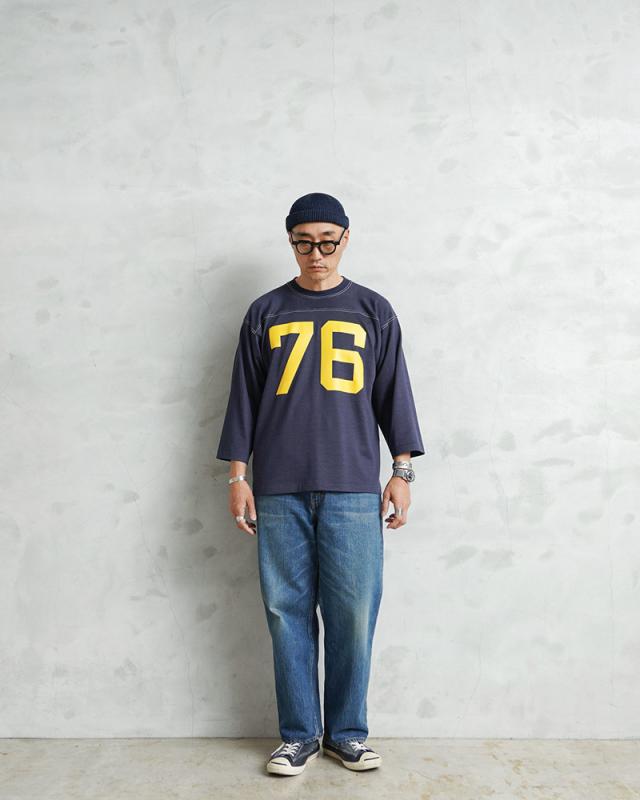 A.G.SPALDING&BROS エージースポルディング&ブロス SPL-AGS-251016 コットンレーヨン フットボール Tシャツ 日本製【Cx】【T】｜メンズファッション アメカジ フットボールTシャツ 7分袖 ヴィンテージ ストリート ブランド おしゃれ