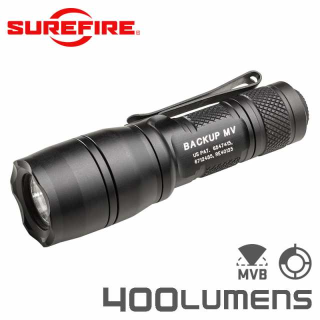 SUREFIRE シュアファイア E1B BACKUP WITH MAXVISION High Output LEDフラッシュライト / 400ルーメン（E1B-MV）【Cx】【T】