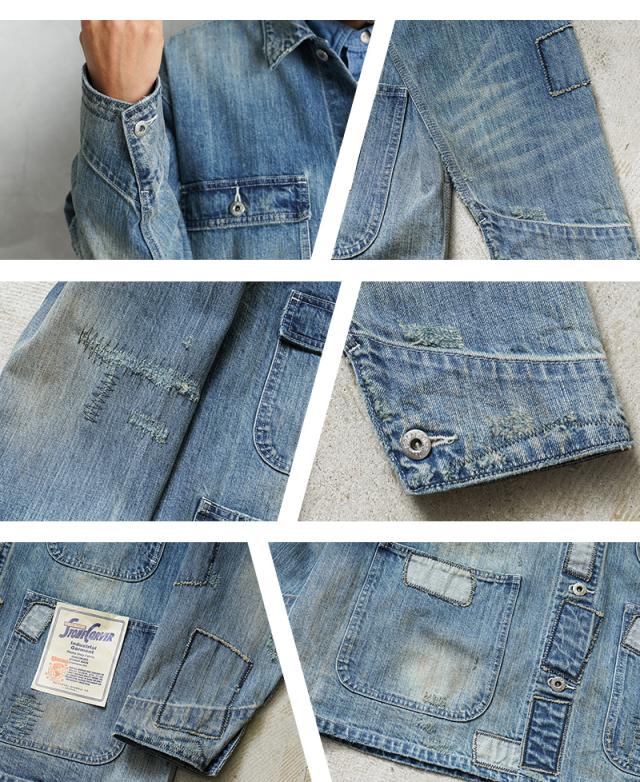 UNIVERSAL OVERALL ユニバーサルオーバーオール HT2433400-C HERITAGE LINE 12.75oz CONE DENIM カバーオール REMAKE【Cx】【T】_9