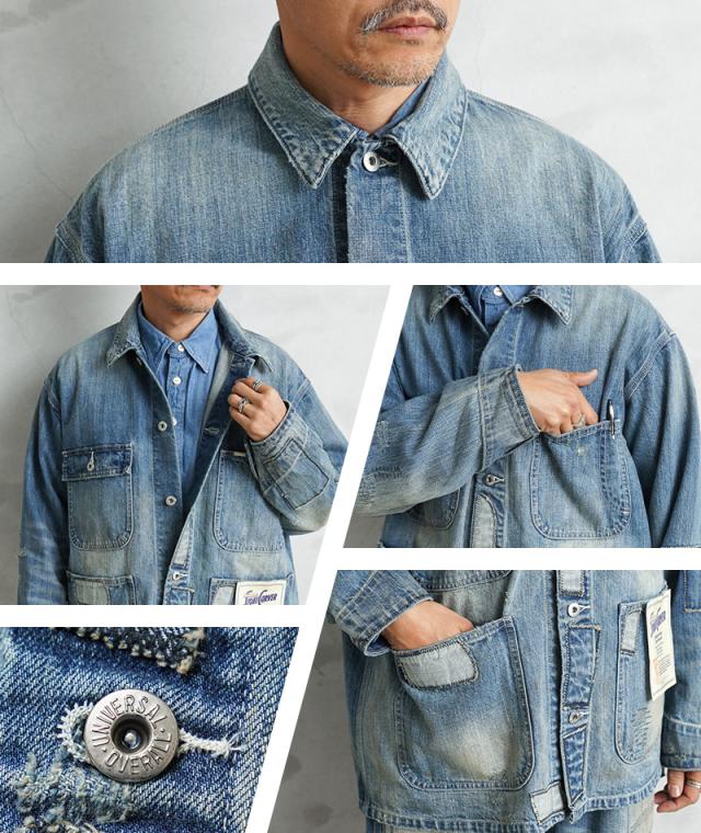 UNIVERSAL OVERALL ユニバーサルオーバーオール HT2433400-C HERITAGE LINE 12.75oz CONE DENIM カバーオール REMAKE【Cx】【T】_8