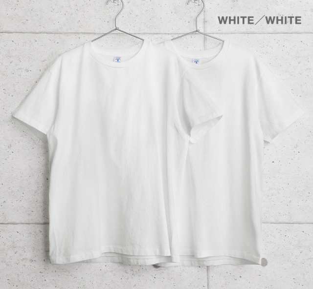 ベルバシーン 2パック ポケット付き クルーネックＴシャツ アメリカ製 (M， ホワイト/ホワイト) WEB正規販売店 