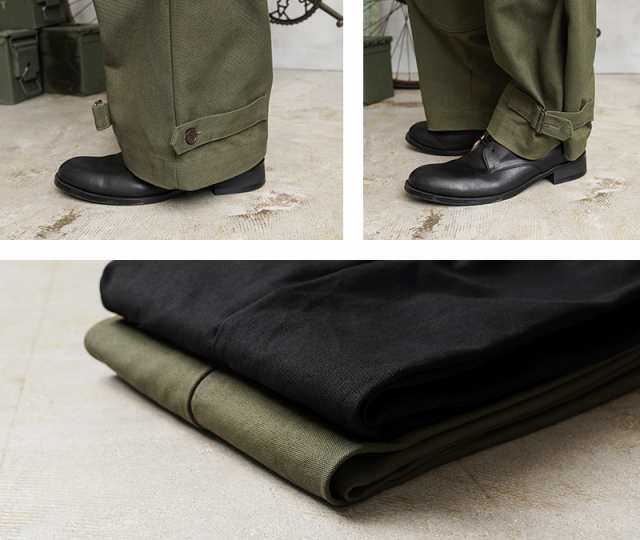 フランス軍 1940-50’s M-38 MOTORCYCLE PANTS（モーターサイクルパンツ）ダブルニーモデル WAIPER.inc【WP107】【Cx】【T】｜ミリタリー