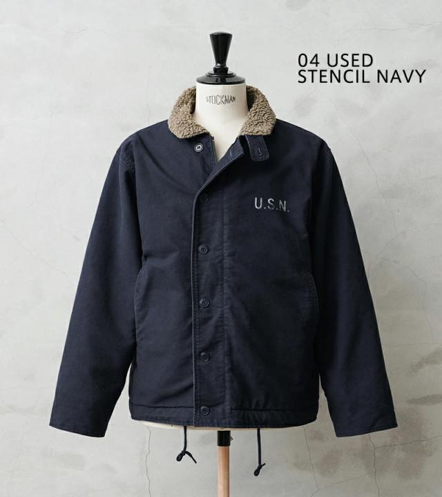 WAIPER.inc ワイパーインク 米海軍 U.S.NAVY N-1 デッキジャケット USED加工 SOLID＆U.S.Nステンシル【WP03】【WP04】【Cx】【T】｜ミリタリー メンズ アウター カジュアル ブランド おしゃれ 大きいサイズ