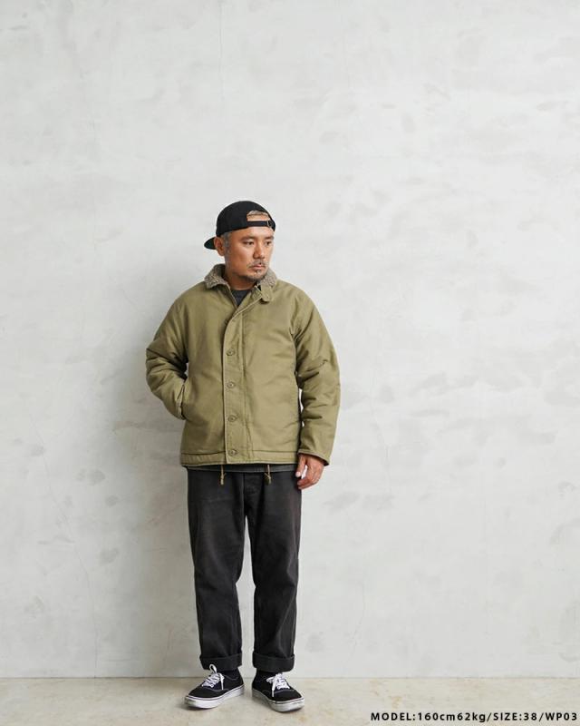 WAIPER.inc ワイパーインク 米海軍 U.S.NAVY N-1 デッキジャケット USED加工 SOLID＆U.S.Nステンシル【WP03】【WP04】【Cx】【T】｜ミリタリー メンズ アウター カジュアル ブランド おしゃれ 大きいサイズ