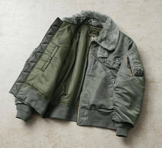 WAIPER.inc ワイパーインク 米軍 U.S.AIR FORCE B-15D フライトジャケット【WP27】【T】【Cx】｜メンズ アウター 大きいサイズ ミリタリー ma-1 エムエーワン ナイロンジャケット 防風 防寒 カーキ グリーン ブランド おしゃれ