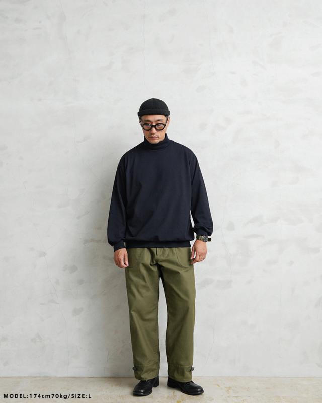 WAIPER.inc 米軍 U.S.NAVY コールドウェザー A-2 デッキパンツ【WP124】【T】【Cx】｜メンズ ボトムス 大きサイズ ワイドパンツ 防風 防寒 保温 軍パン ミリタリー カーキ バイク ブランド おしゃれ