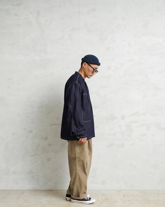 WAIPER.inc M-52 シャンブレー ツータック トラウザー 黒 WAIPER.inc フランス軍 1950～60年代 M-52 シャンブレー ツータック