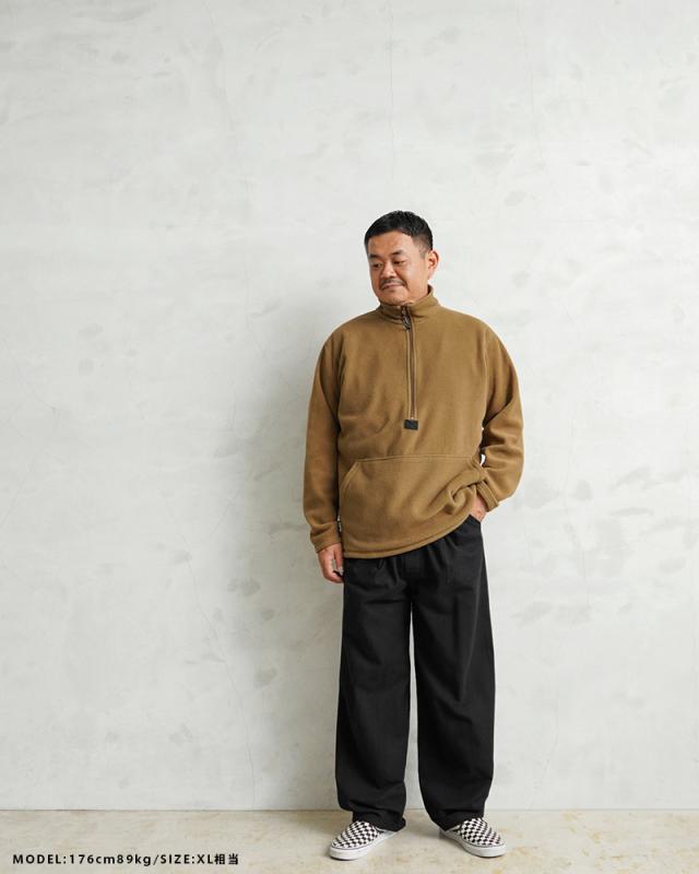 WAIPER.inc 実物 新品 デッドストック 米軍 ヴィンテージ HOSPITAL フランネル リメイクパンツ ポケット付き BLACK染め【I】【Cx】｜メンズ ロング 長ズボン ミリタリー 大きいサイズ イージー 黒 ゆったり ブランド おしゃれ_9