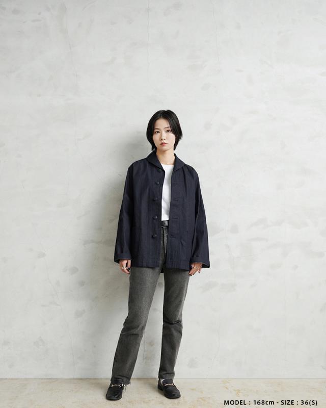 WAIPER.inc 米軍 1940’s U.S.NAVY M-43 デニムショールカラージャケット MADE OF”KAIHARA DENIM”【WP1038】【T】【Cx】｜メンズ アウター 大きいサイズ 大人 カジュアル Gジャン ジージャン ブランド おしゃれ