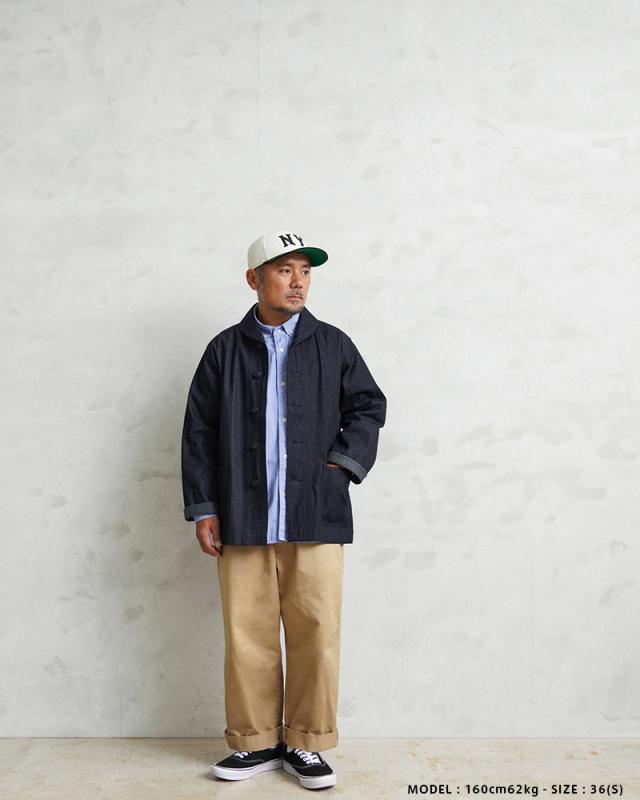 WAIPER.inc 米軍 1940’s U.S.NAVY M-43 デニムショールカラージャケット MADE OF”KAIHARA DENIM”【WP1038】【T】【Cx】｜メンズ アウター 大きいサイズ 大人 カジュアル Gジャン ジージャン ブランド おしゃれ