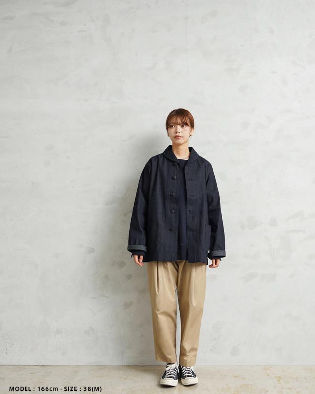 WAIPER.inc 米軍 1940’s U.S.NAVY M-43 デニムショールカラージャケット MADE OF”KAIHARA DENIM”【WP1038】【T】【Cx】｜メンズ アウター 大きいサイズ 大人 カジュアル Gジャン ジージャン ブランド おしゃれ
