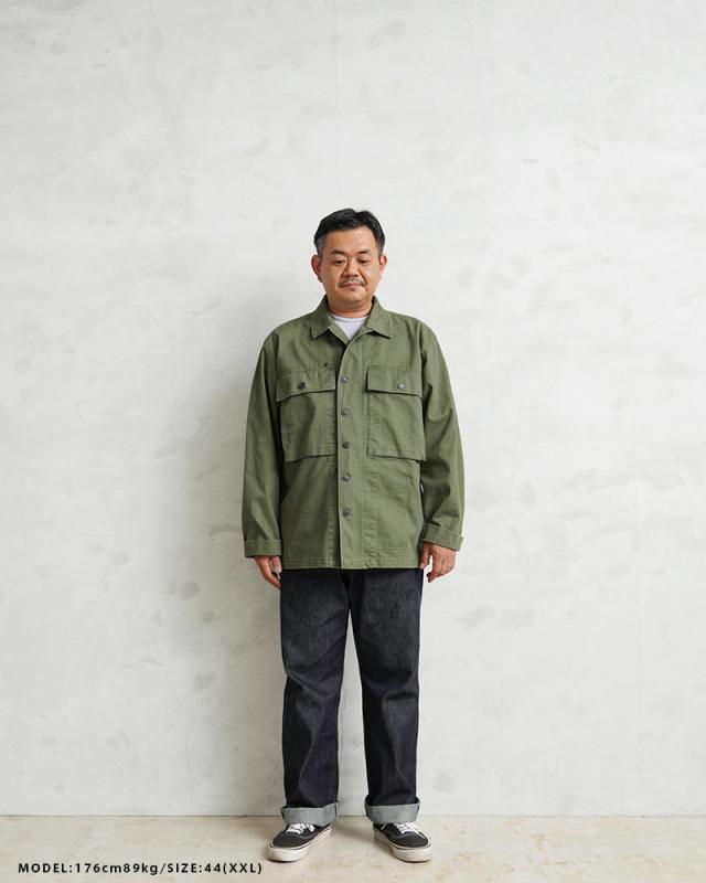 WAIPER.inc 米軍 1940’s U.S.ARMY M-43 HBT コンバットジャケット【WP1050】【T】【Cx】｜メンズ アウター ミリタリー 大きいサイズ 薄手 カーキ 綿 コットン 大人 カジュアル ブランド おしゃれ