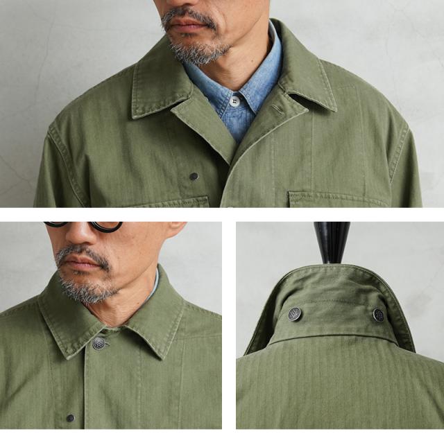 WAIPER.inc 米軍 1940’s U.S.ARMY M-43 HBT コンバットジャケット【WP1050】【T】【Cx】｜メンズ アウター ミリタリー 大きいサイズ 薄手 カーキ 綿 コットン 大人 カジュアル ブランド おしゃれ