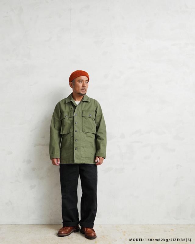 WAIPER.inc 米軍 1940’s U.S.ARMY M-43 HBT コンバットジャケット【WP1050】【T】【Cx】｜メンズ アウター ミリタリー 大きいサイズ 薄手 カーキ 綿 コットン 大人 カジュアル ブランド おしゃれ