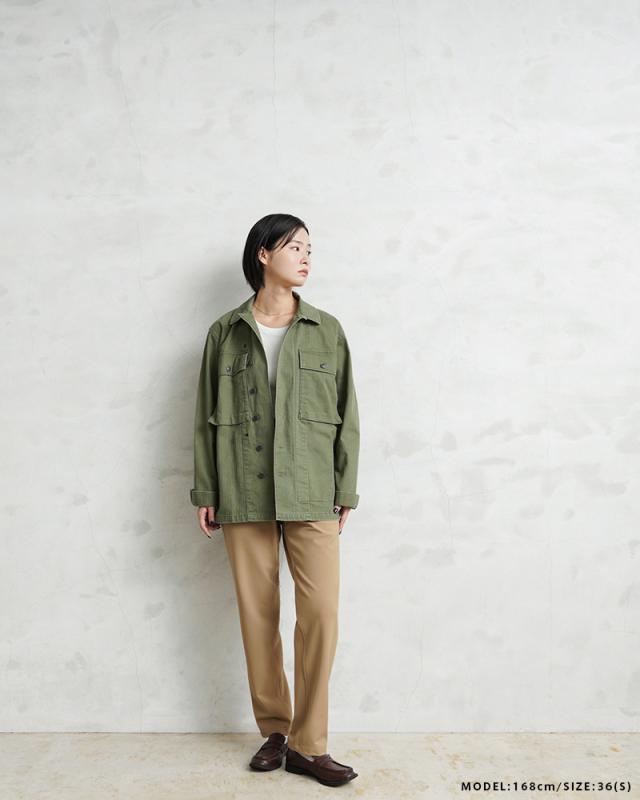 WAIPER.inc 米軍 1940’s U.S.ARMY M-43 HBT コンバットジャケット【WP1050】【T】【Cx】｜メンズ アウター ミリタリー 大きいサイズ 薄手 カーキ 綿 コットン 大人 カジュアル ブランド おしゃれ
