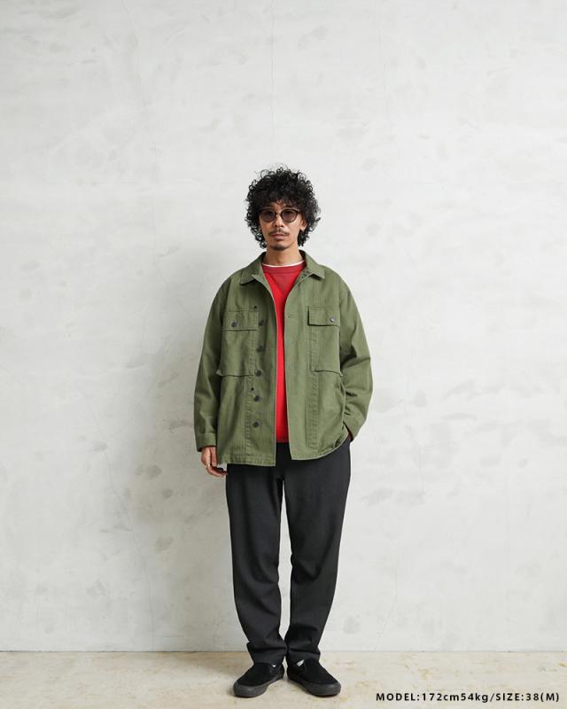 WAIPER.inc 米軍 1940’s U.S.ARMY M-43 HBT コンバットジャケット【WP1050】【T】【Cx】｜メンズ アウター ミリタリー 大きいサイズ 薄手 カーキ 綿 コットン 大人 カジュアル ブランド おしゃれ