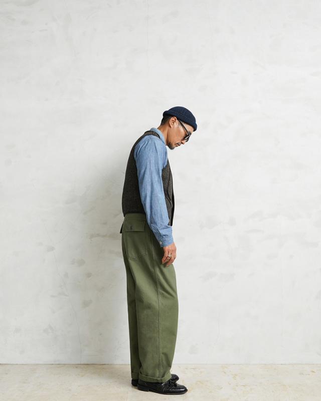 WAIPER.inc 米軍 1940's U.S.ARMY M-47 HBT ファティーグパンツ