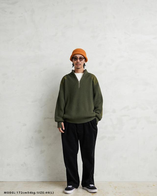 WAIPER.inc 米軍 U.S.M.C コットンニット コマンドハーフジップ 