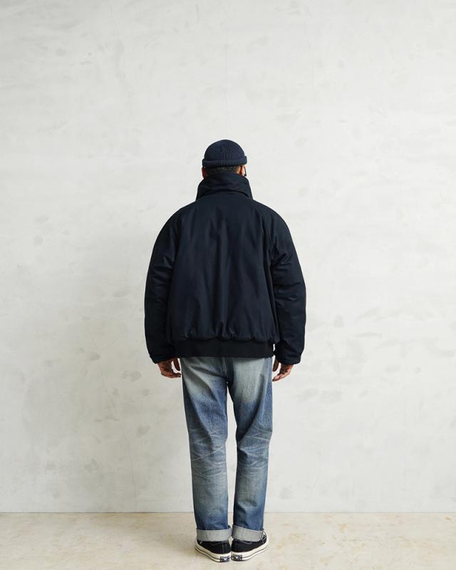 WAIPER.inc ワイパーインク 米軍 U.S.NAVY シップボードジャケット【WP1075】【Cx】【I】｜メンズ アウター 大きいサイズ ミリタリー ブルゾン ハイネック 立ち襟 無地 綿 コットン ネイビー ブランド おしゃれ