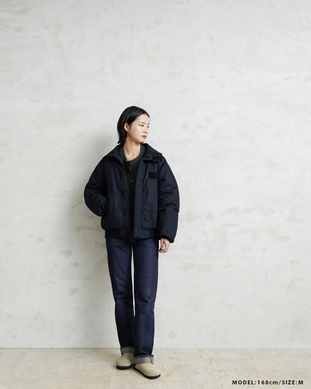 WAIPER.inc ワイパーインク 米軍 U.S.NAVY シップボードジャケット【WP1075】【Cx】【I】｜メンズ アウター 大きいサイズ ミリタリー ブルゾン ハイネック 立ち襟 無地 綿 コットン ネイビー ブランド おしゃれ