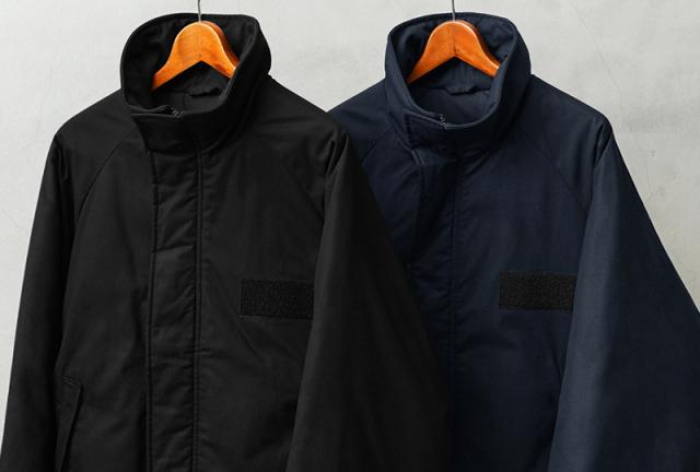 WAIPER.inc ワイパーインク 米軍 U.S.NAVY シップボードジャケット【WP1075】【Cx】【I】｜メンズ アウター 大きいサイズ ミリタリー ブルゾン ハイネック 立ち襟 無地 綿 コットン ネイビー ブランド おしゃれ