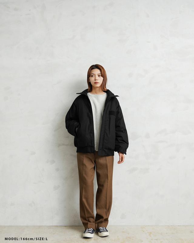 WAIPER.inc ワイパーインク 米軍 U.S.NAVY シップボードジャケット【WP1075】【Cx】【I】｜メンズ アウター 大きいサイズ ミリタリー ブルゾン ハイネック 立ち襟 無地 綿 コットン ネイビー ブランド おしゃれ