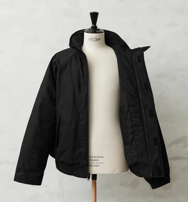 WAIPER.inc ワイパーインク 米軍 U.S.NAVY シップボードジャケット【WP1075】【Cx】【I】｜メンズ アウター 大きいサイズ ミリタリー ブルゾン ハイネック 立ち襟 無地 綿 コットン ネイビー ブランド おしゃれ