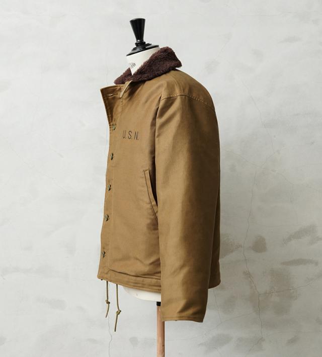 WAIPER.inc 忠実復刻 米軍 U.S.NAVY N-1 デッキジャケット 後期型 アルパカライニング MADE IN JAPAN【24WP43】【T】【Cx】｜ミリタリージャケット メンズ アウター n1 ジャングルクロス おしゃれ 大きいサイズ 日本製